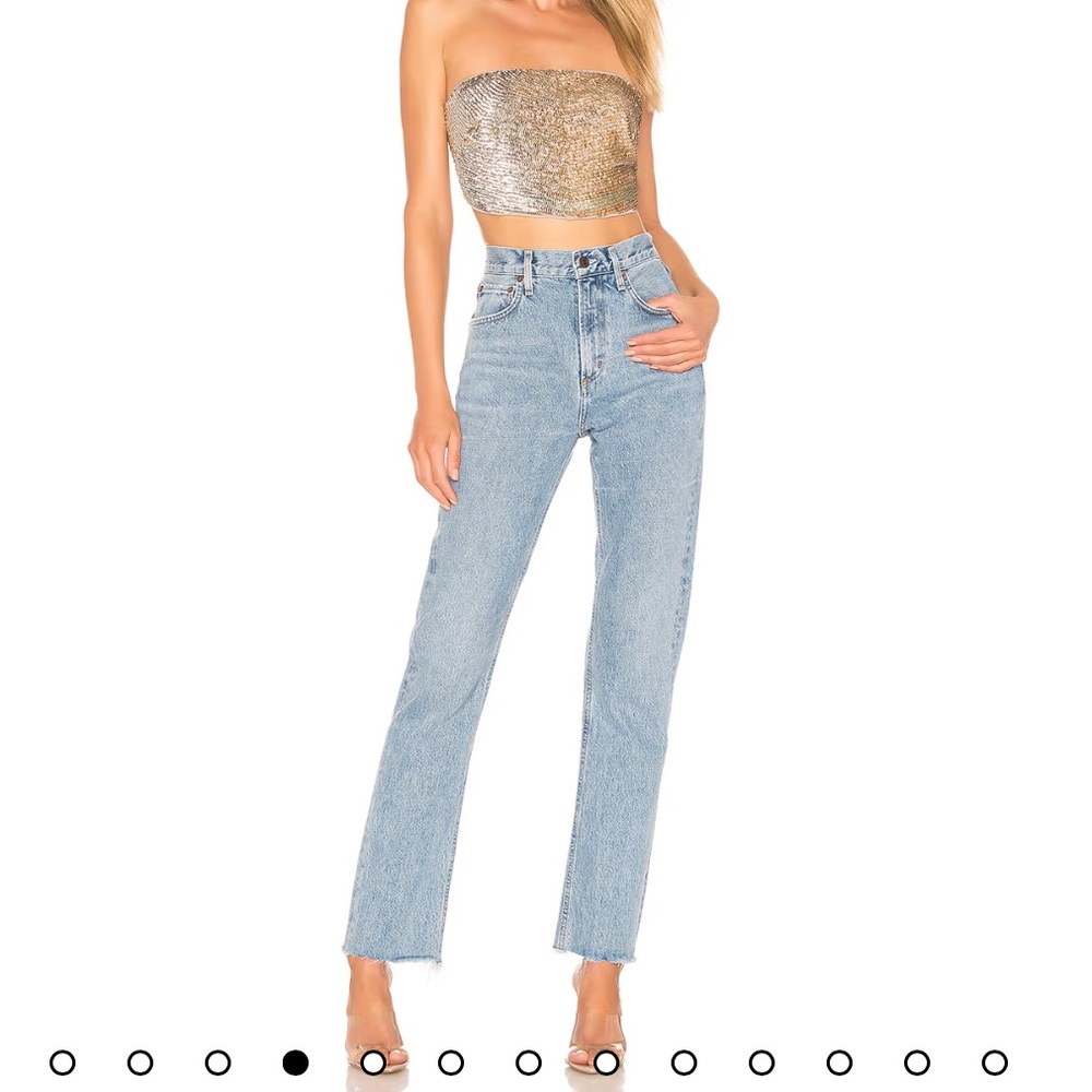 Agolde Cherie high rise straight jean in merit